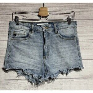 Womens Kancan Cut Off Shorts Cotton Mid Rise Size Large